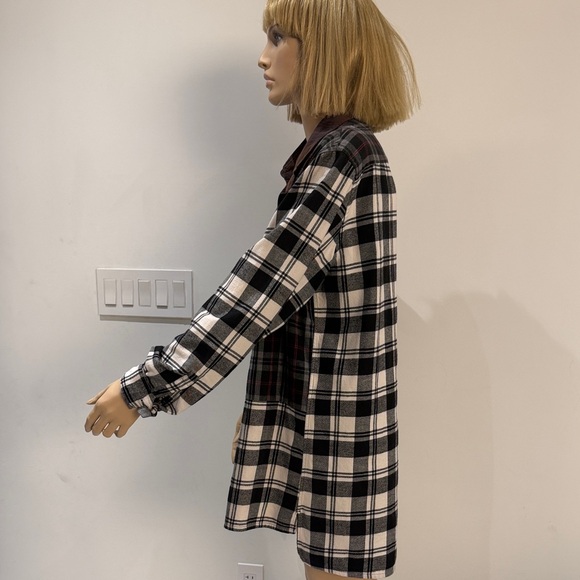 Loewe shirt long sleeve Patchwork Plaid Shirt in Brown and Black sz 40 - Picture 4 of 9